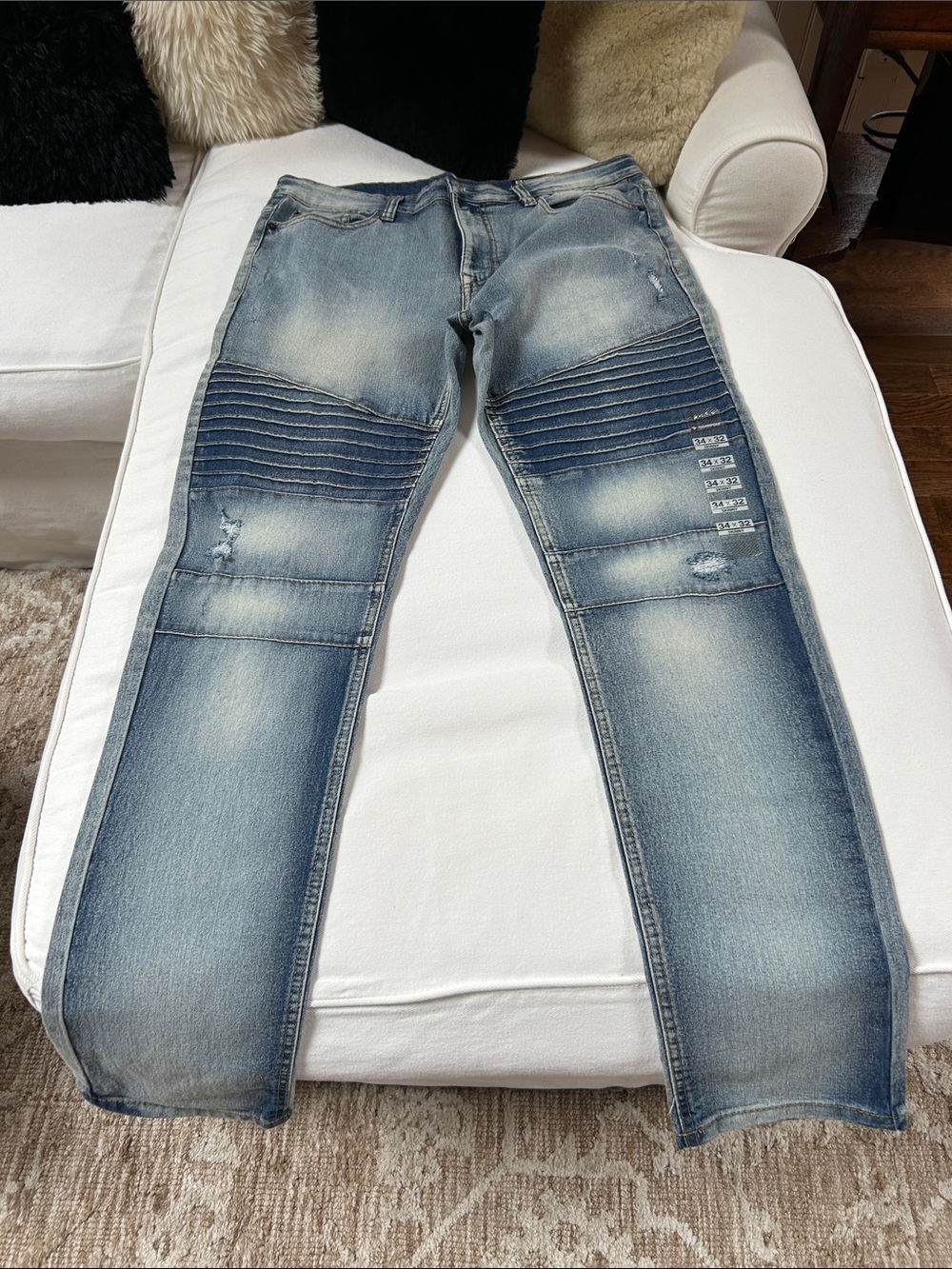 NWT South Pole Men’s Distressed Skinny Jeans 34x32
